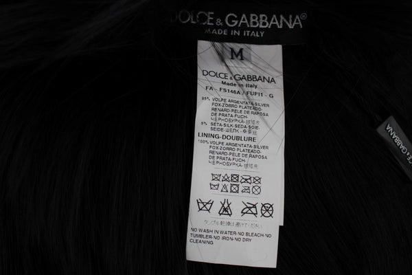 Dolce &amp; Gabbana Black Fox Fur olkapäällinen kaulakaulushuivi