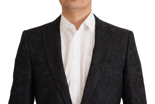 Dolce & Gabbana Glittering Black Martini Suit Set