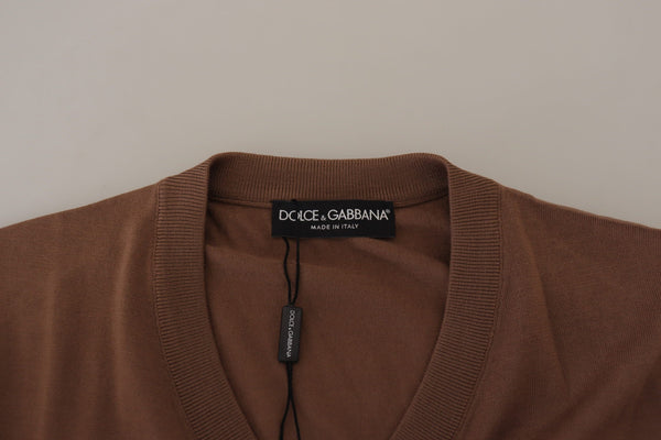 Dolce & Gabbana Elegant Virgin Wool V-Neck Pullover Sweater