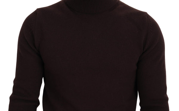 Dolce &amp; Gabbana ruskea villainen Turtle Neck -neulepusero