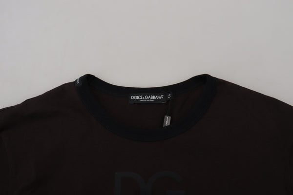 Dolce & Gabbana Elegant Brown Crewneck Cotton Sweater