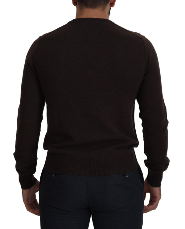 Dolce &amp; Gabbana Ruskea Cashmere Crew Neck -neulepusero