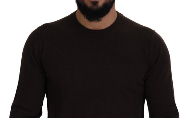 Dolce &amp; Gabbana Ruskea Cashmere Crew Neck -neulepusero