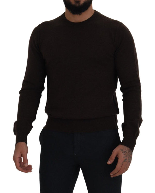 Dolce &amp; Gabbana Ruskea Cashmere Crew Neck -neulepusero