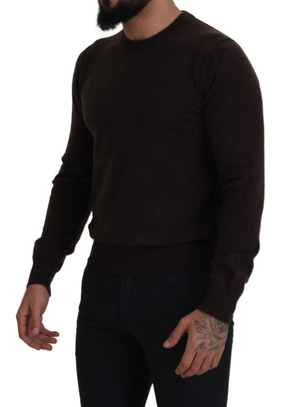 Dolce &amp; Gabbana Ruskea Cashmere Crew Neck -neulepusero