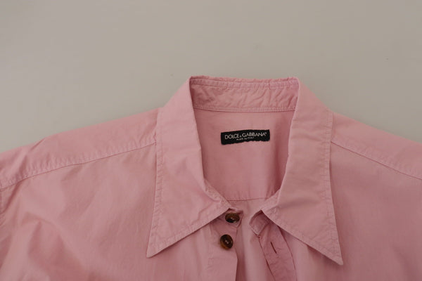 Dolce &amp; Gabbana Pink Casual Button Down pitkähihainen paita