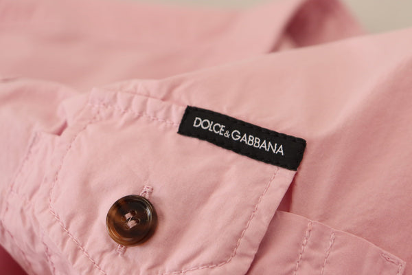 Dolce &amp; Gabbana Pink Casual Button Down pitkähihainen paita