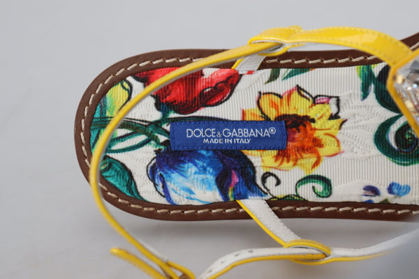 Dolce &amp; Gabbana Multicolor Majolica Crystal sandaalit Flip Flop -kengät