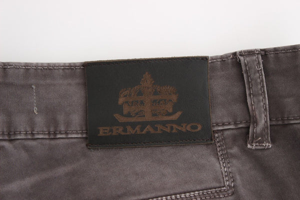 Ermanno Scervino Grey Slim Jeans Denim Pants Skinny Leg Stretch