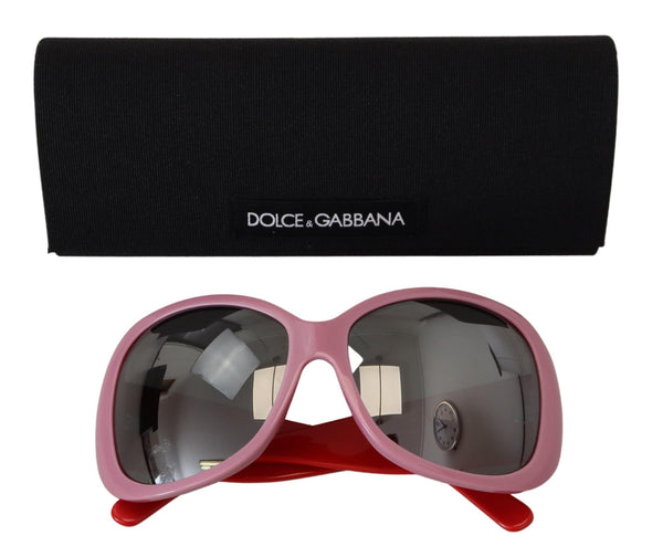 Dolce &amp; Gabbana vaaleanpunainen, punainen muovikehys, ylisuuret DG4033 aurinkolasit