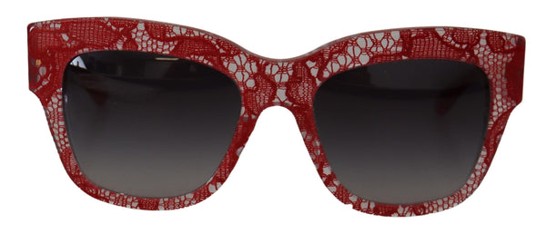 Dolce &amp; Gabbana Red Lace Acetate -suorakulmiovarjostimet DG4231Aurinkolasit