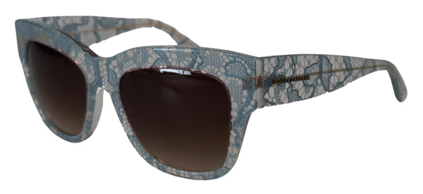 Dolce &amp; Gabbana Blue Lace Acetate Crystal Butterfly DG4231 aurinkolasit