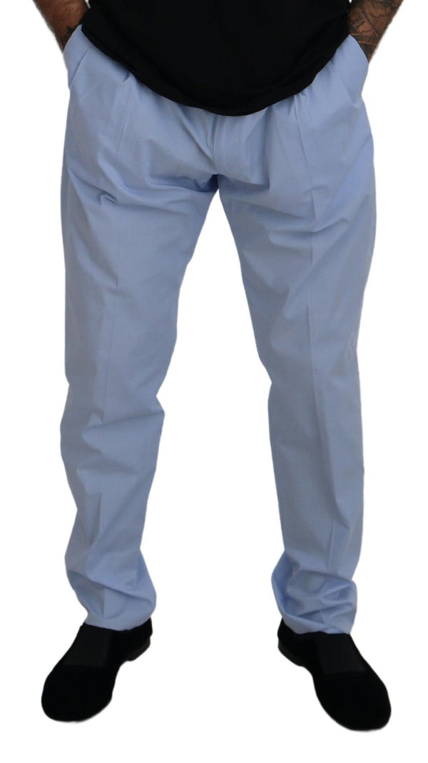 Dolce &amp; Gabbana Blue Cotton Stretch Housut Chinos Pants