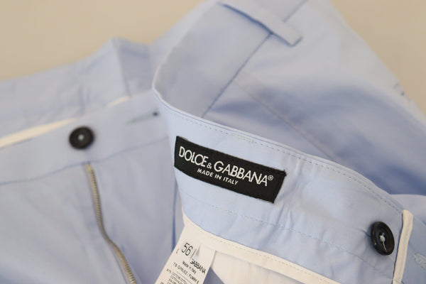 Dolce &amp; Gabbana Blue Cotton Stretch Housut Chinos Pants