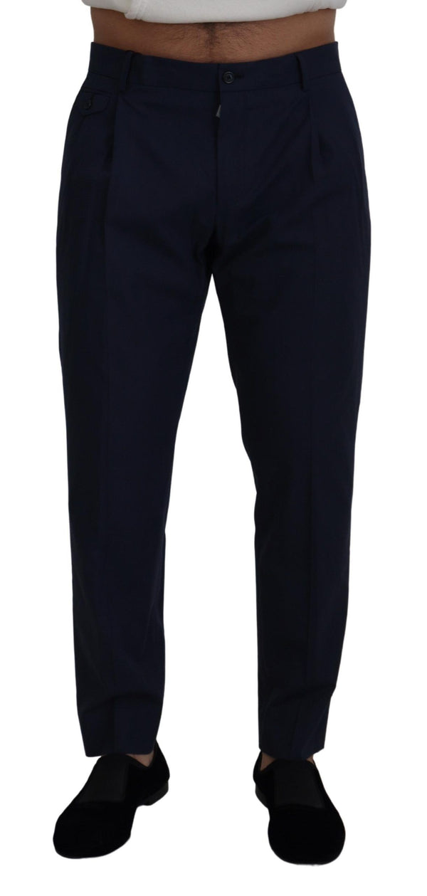 Dolce &amp; Gabbana Blue Cotton Slim Housut Chinos Pants