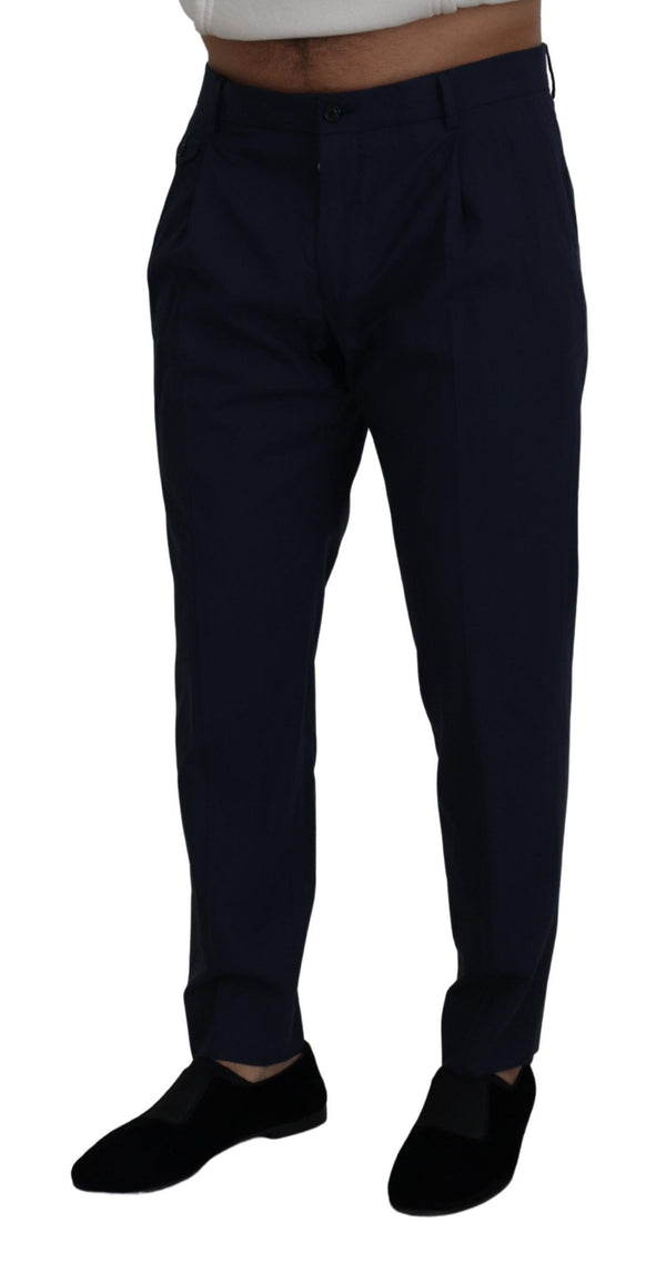 Dolce &amp; Gabbana Blue Cotton Slim Housut Chinos Pants