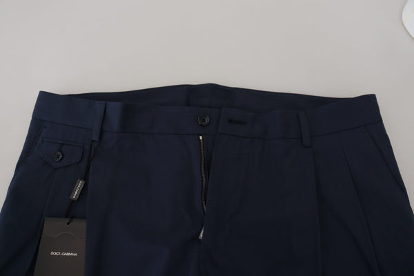 Dolce &amp; Gabbana Blue Cotton Slim Housut Chinos Pants