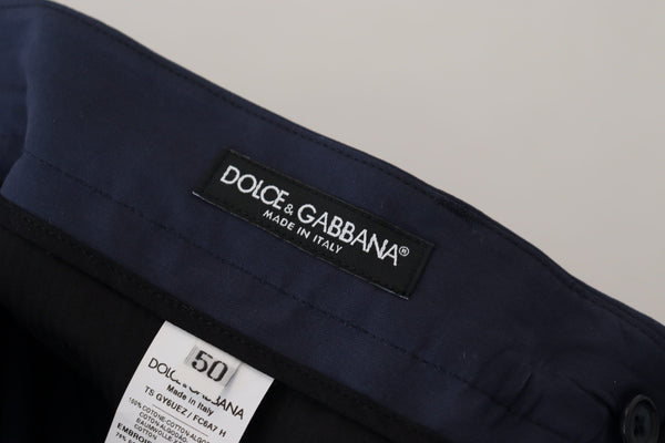 Dolce &amp; Gabbana Blue Cotton Slim Housut Chinos Pants