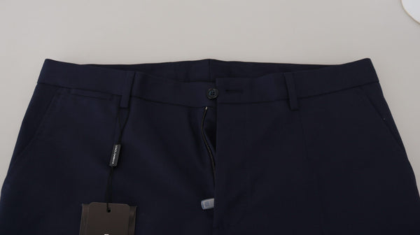 Dolce &amp; Gabbana Siniset pellavapuuvillaiset ohuet housut Chinos Pants