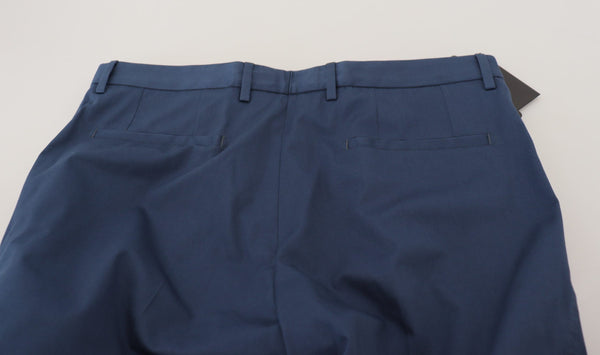 Dolce &amp; Gabbana Blue Stretch Cotton Slim Housut Chinos Pants