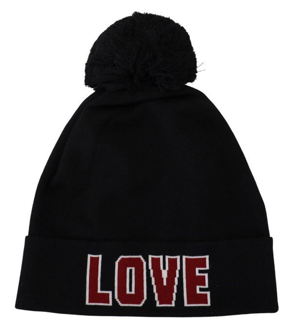 Dolce & Gabbana Elegant Black Virgin Wool Beanie