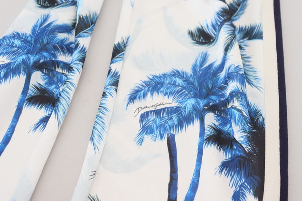 Dolce &amp; Gabbana White Palm Tree Print Miesten housut