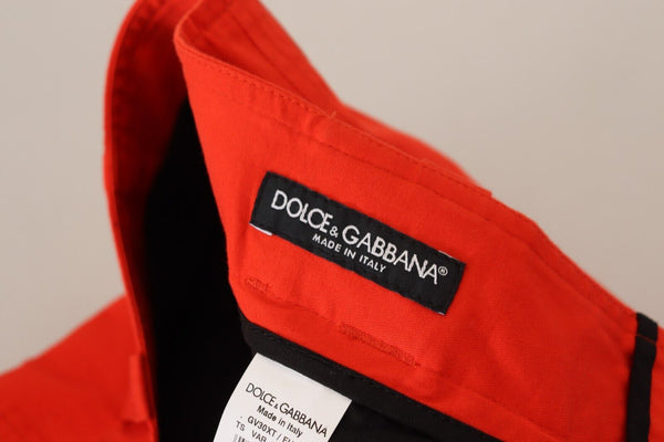 Dolce &amp; Gabbana Red Cargo Miesten Housut Puuvillahousut