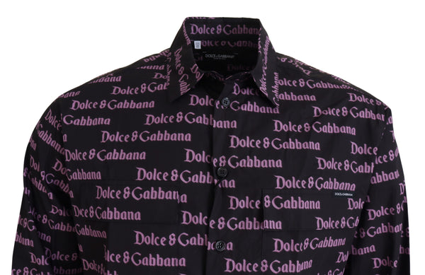 Dolce & Gabbana Elegant Slim Fit Black Dress Shirt