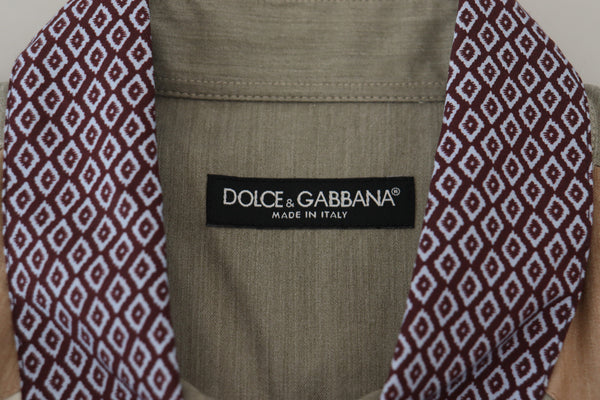 Dolce &amp; Gabbana monivärinen puuvillapatchwork ohut paita