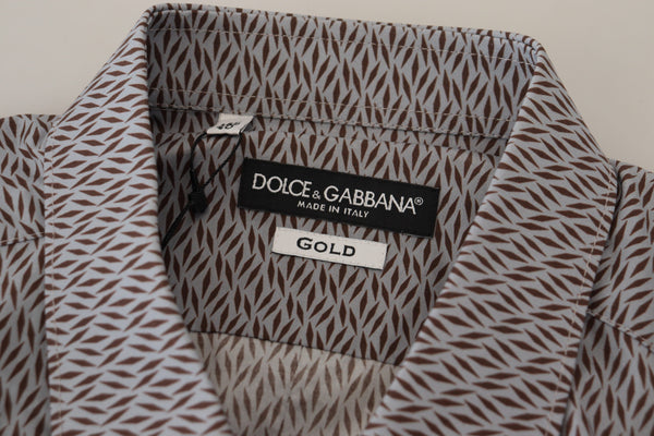 Dolce &amp; Gabbana Harmaa Ruskea GOLD Slim Fit -mekko juhlapaita