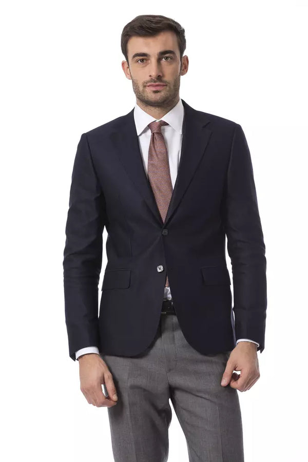 Miljardööri italialainen Couture Blue Wool Blazer