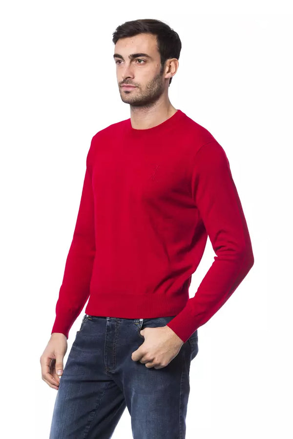 Billionaire Italian Couture Embroidered Merino Wool Crew Neck Sweater