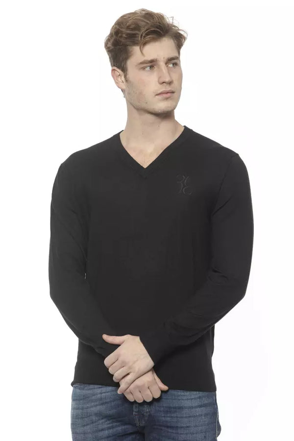 Miljardööri italialainen Couture Black Cashmere -villapaita