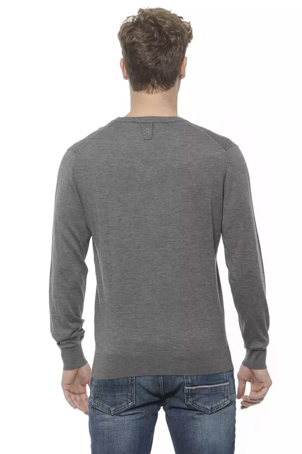 Miljardööri italialainen Couture Grey Cashmere -villapaita