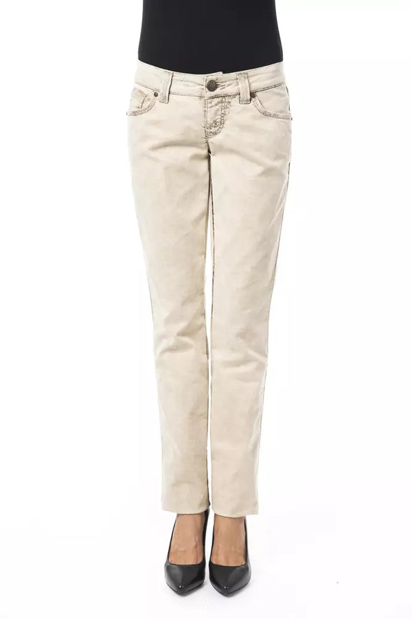 BYBLOS Beige Cotton Jeans &amp; Pant