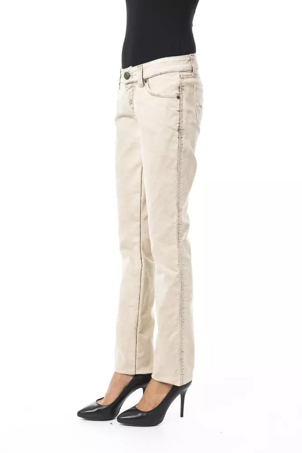 BYBLOS Beige Cotton Jeans &amp; Pant