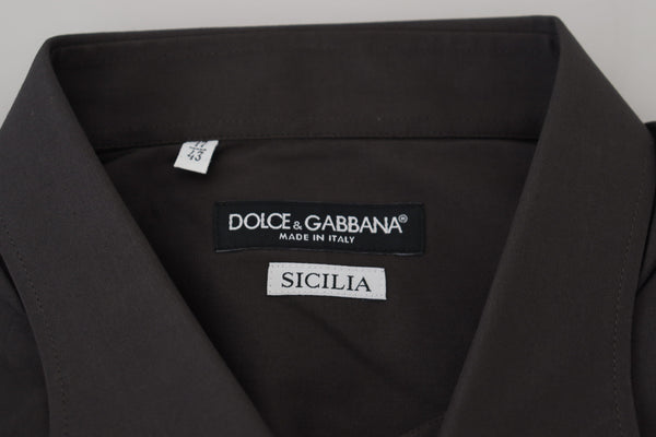 Dolce &amp; Gabbana Grey SICILIA Slim Fit Stretch -mekkopaita