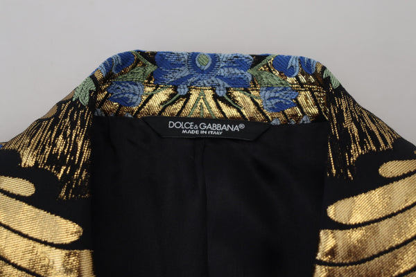 Dolce &amp; Gabbana Gold Lurex Double Breasted Jacket Blazer