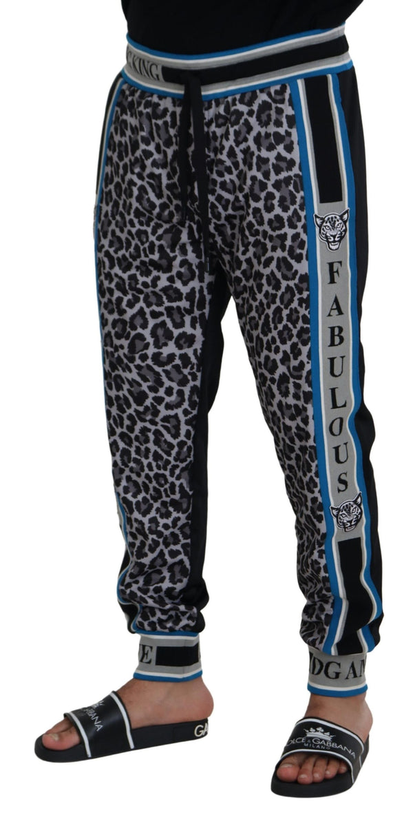 Dolce &amp; Gabbana monivärinen DG King Leopard Print Jogger -housut