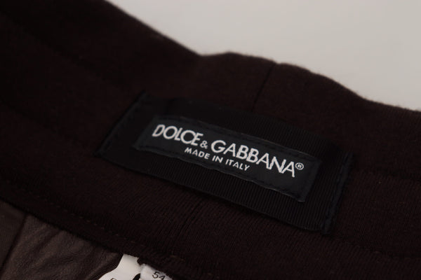 Dolce &amp; Gabbana Ruskeat Solid Miesten kiristysnauhahousut