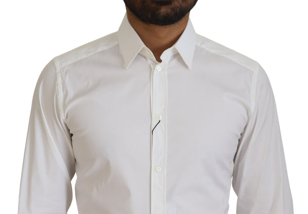 Dolce & Gabbana Dazzling White Slim Fit Dress Shirt