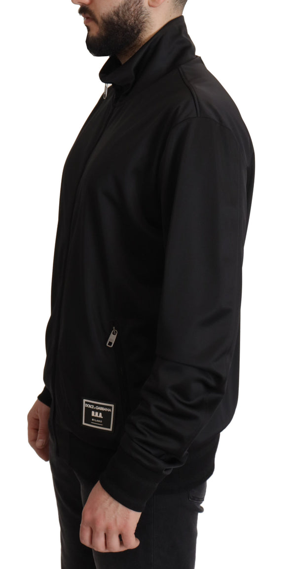 Dolce & Gabbana Elegant Black Full Zip Sweater