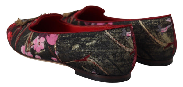 Dolce &amp; Gabbana Monivärinen Jacquard Sacred Heart Patch Slip On Shoes