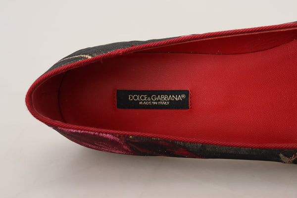 Dolce &amp; Gabbana Monivärinen Jacquard Sacred Heart Patch Slip On Shoes