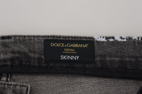 Dolce &amp; Gabbana moniväriset puuvillaiset tievärilliset Skinny Denim farkut