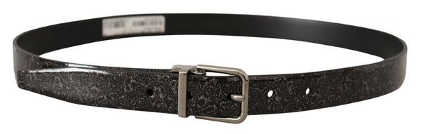 Dolce &amp; Gabbana Musta Goccia Glitter Patent Leather Solki Vernice Belt