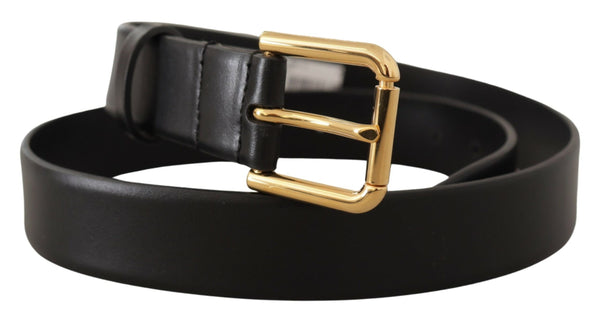 Dolce & Gabbana Elegant Leather Belt with Metal Buckle