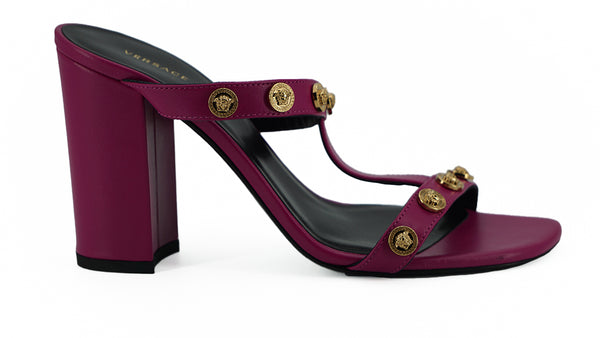 Versace Purple Calf Leather -korkokengät sandaalit