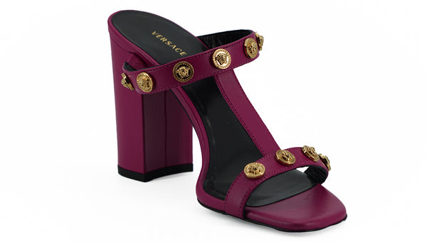 Versace Purple Calf Leather -korkokengät sandaalit