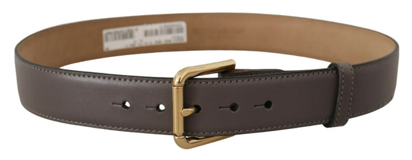 Dolce & Gabbana Elegant Engraved Buckle Leather Belt